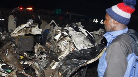 At least 45 people were killed in a road accident in western Kenya, police say